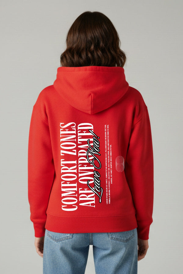 GREAT AURA COMFORT ZONES RED HOODIE