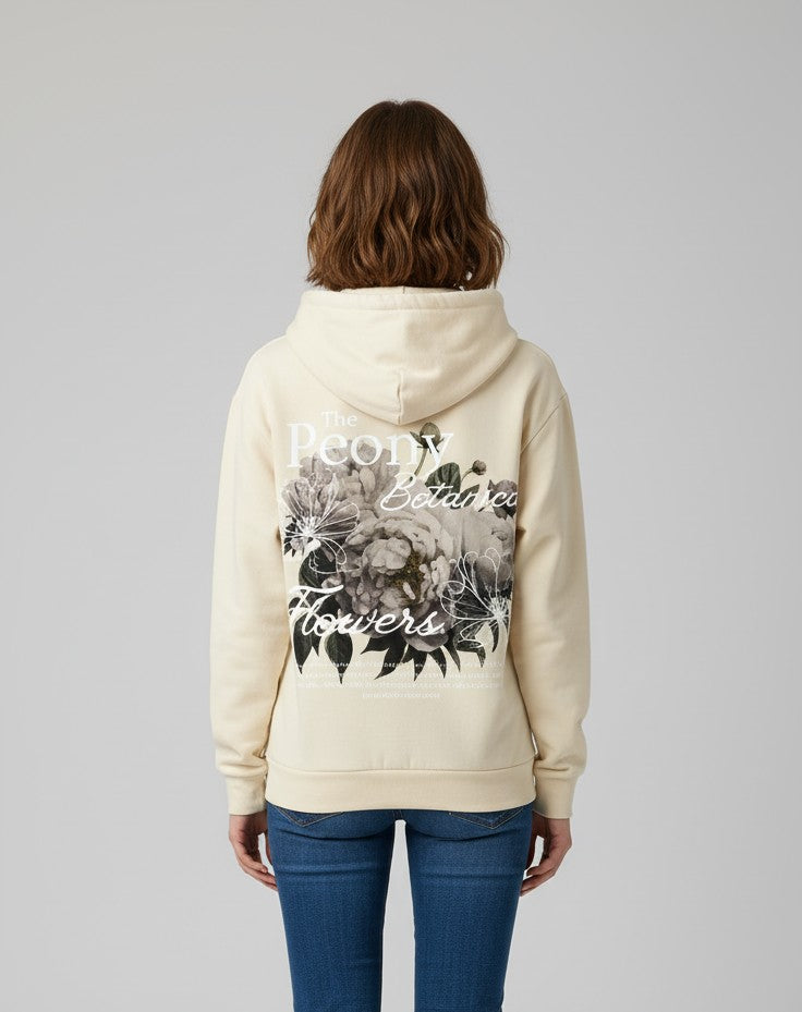 FEMALE HOODIE BOTANICAL FLOWERS