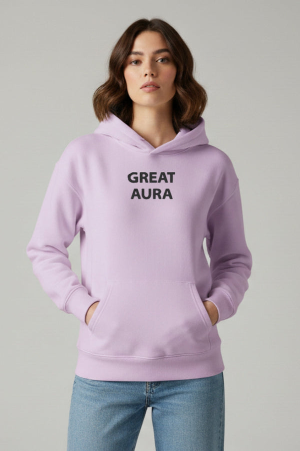 GREAT AURA MINIMALIST LAVENDER HOODIE