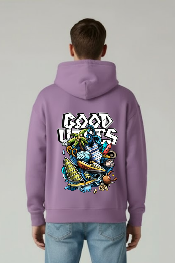 GREAT AURA SIGNATURE LAVENDER HOODIE – GOOD VIBE