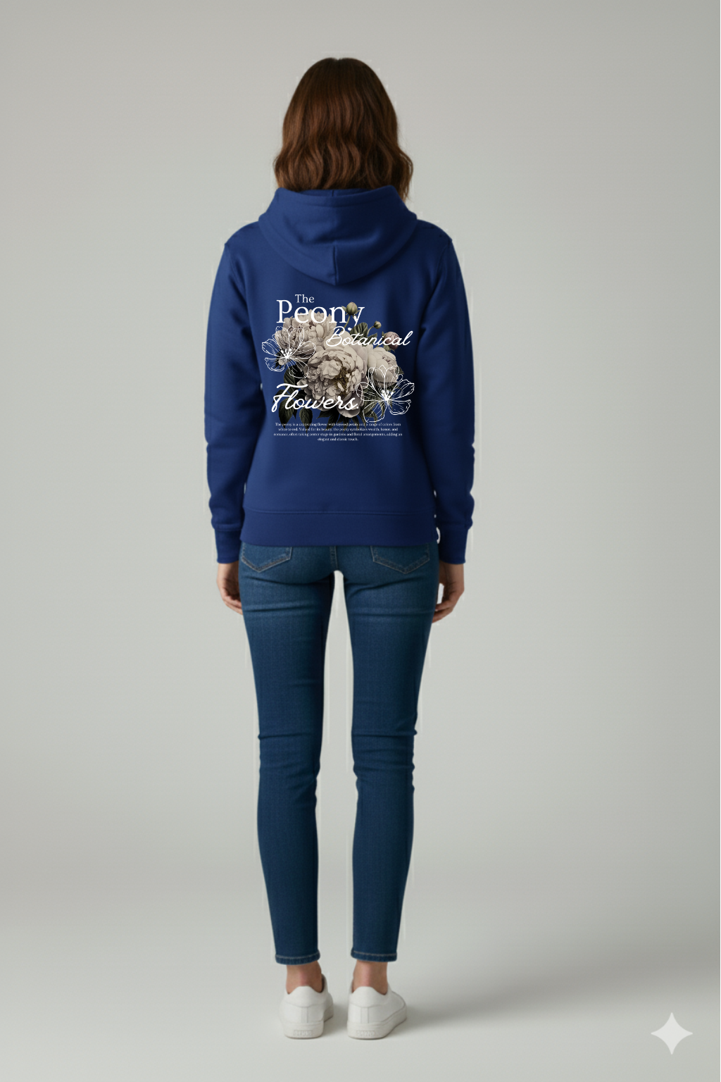GREAT AURA BLUE BOTANICAL HOODIE