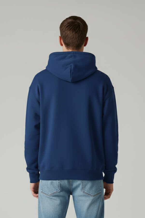 GREAT AURA BLANK BLUE HOODIE – CLEAN MINIMAL CLASSIC