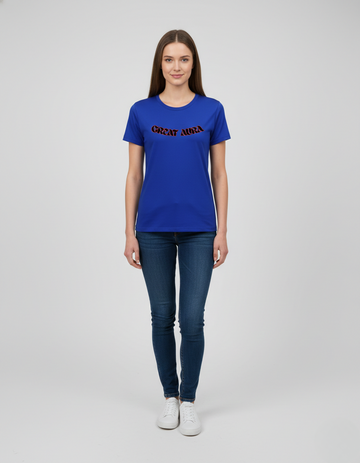 Blue Karma Statement Graphic T-Shirt