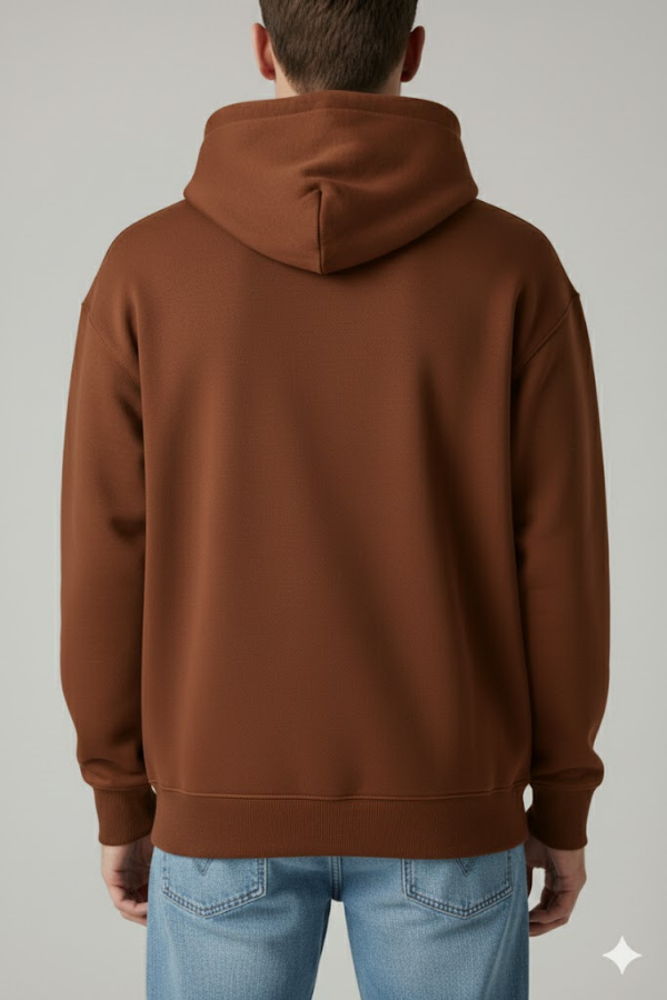 GREAT AURA BLANK BROWN HOODIE – MINIMAL ESSENTIAL FIT