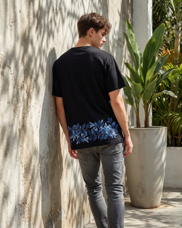 Great Aura Floral Minimal T-Shirt