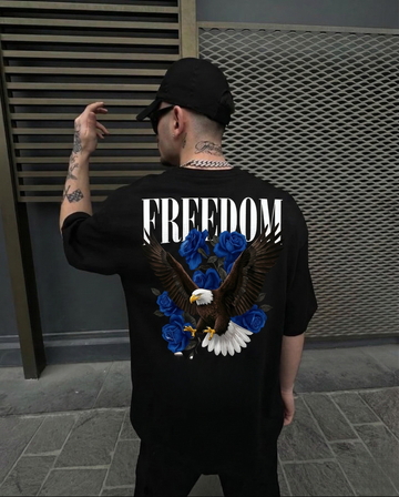 Freedom Eagle Graphic Black T-Shirt