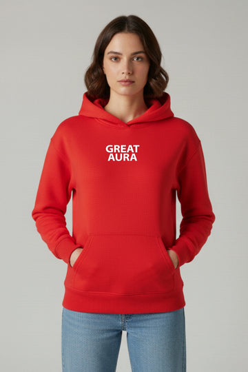 GREAT AURA ELEVATE RED HOODIE