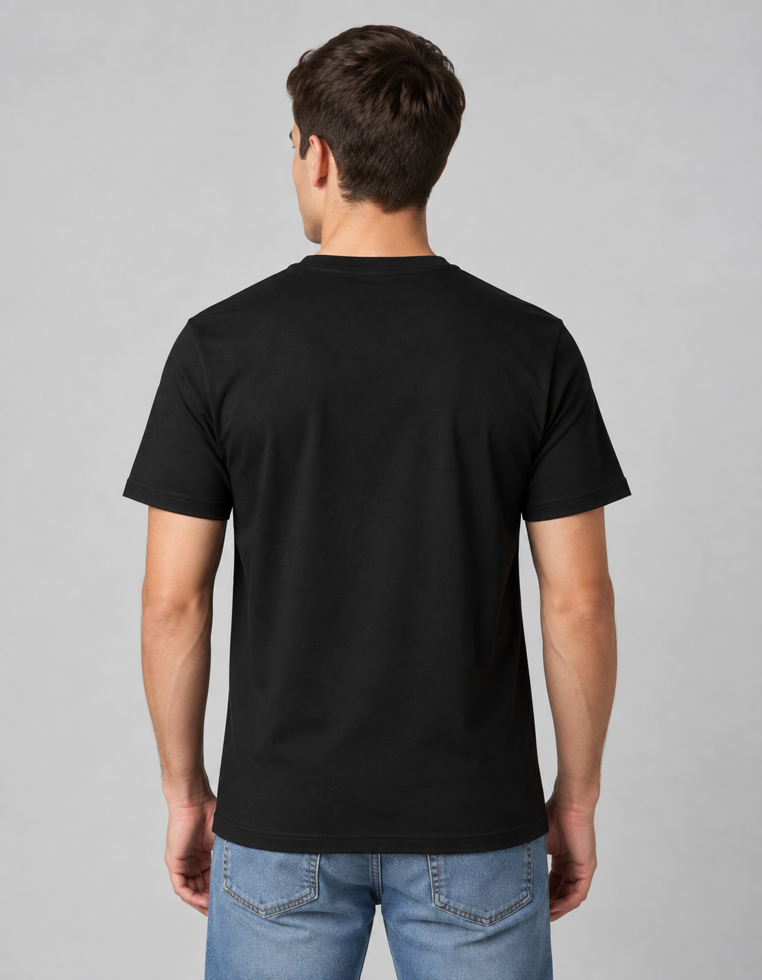 Premium Classic Black Crew Neck T-Shirt