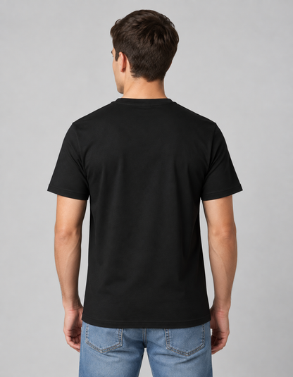 Premium Classic Black Crew Neck T-Shirt