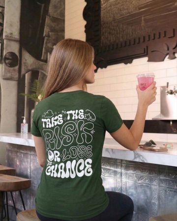 TAKE THE RISK STATEMENT T-SHIRT