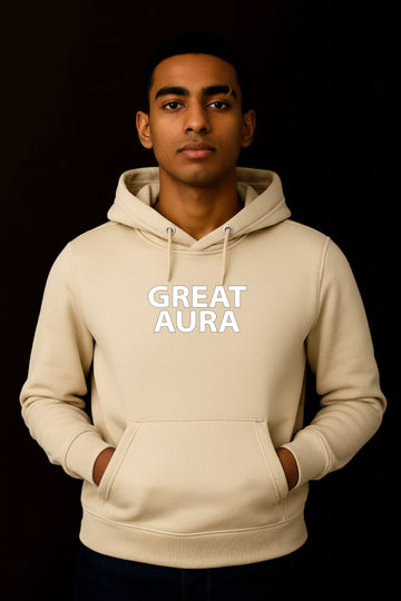 GREAT AURA VINTAGE BLOOM BEIGE HOODIE